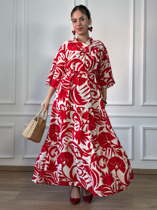 Hosszú ruha megkötővel