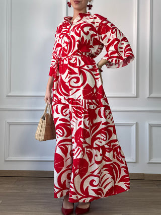 Hosszú ruha megkötővel