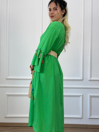 Rochie cămașă boemă cu nasturi