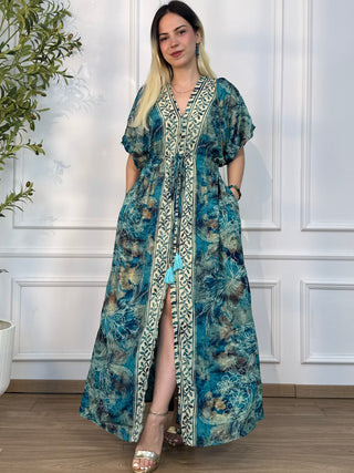 Rochie maxi cu talie ajustabilă