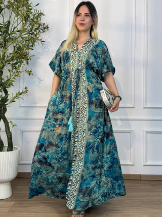 Rochie maxi cu talie ajustabilă