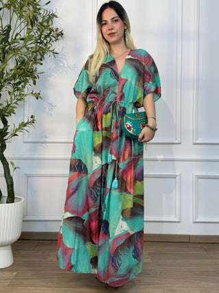 Rochie maxi cu talie ajustabilă