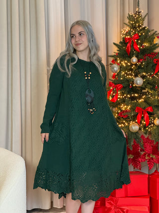 Knitted wool blend dress with pockets