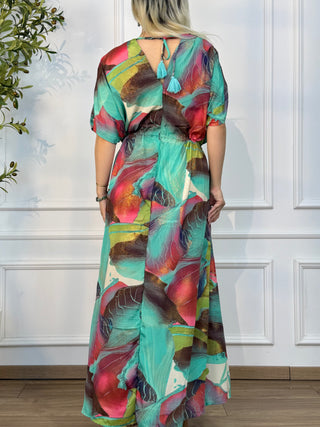 Rochie maxi cu talie ajustabilă