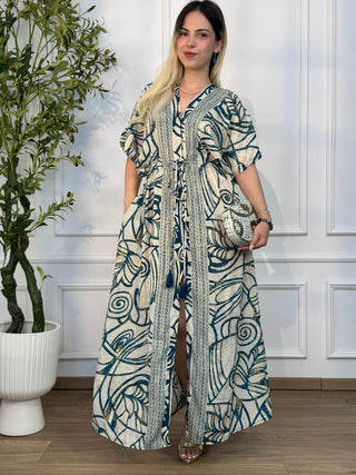 Rochie maxi cu talie ajustabilă