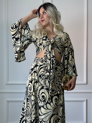 Bell-sleeved top