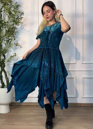 Rochie maxi din bumbac cu talie elastică
