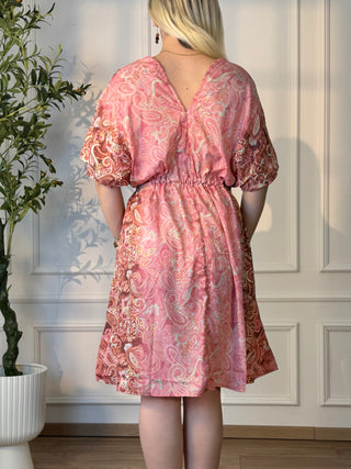 Maxi dress with drawstring at the waist