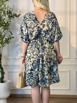 Maxi dress with drawstring at the waist