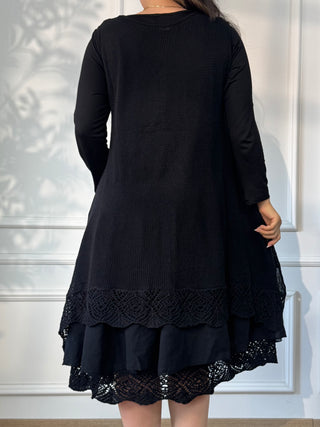 Double layered long dress