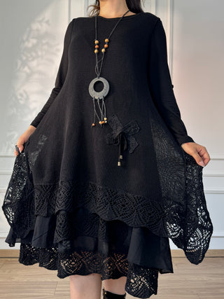 Double layered long dress