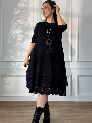 Double layered long dress