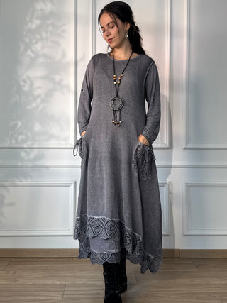 Double layered long dress