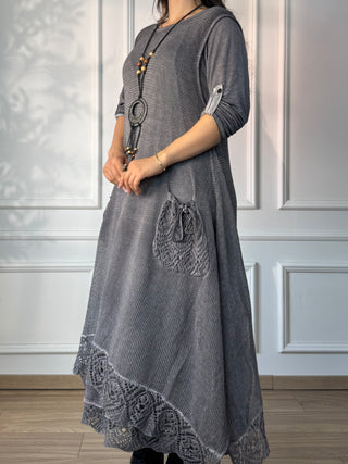 Double layered long dress