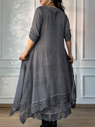 Double layered long dress