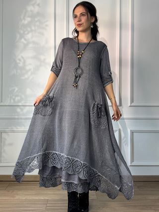 Double layered long dress