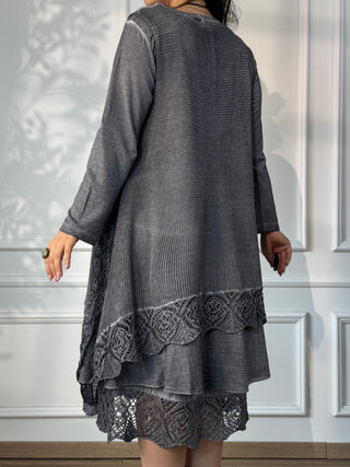 Double layered long dress