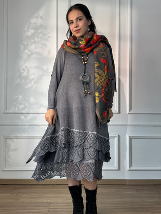 Double layered long dress