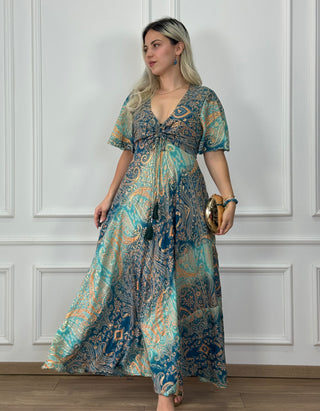 Maxi ruha szívalakú nyakkivágással