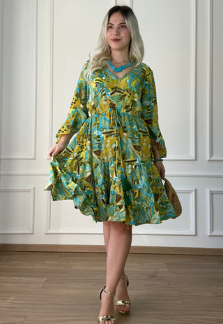 Fodros aljú megkötős ruha