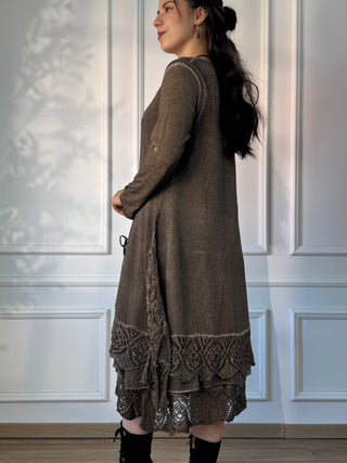 Double layered long dress