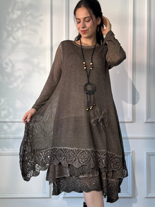 Double layered long dress