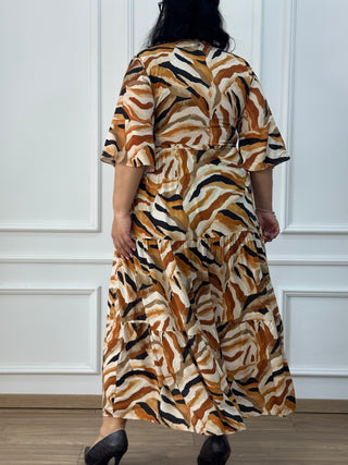 Rochie femeiască din viscoză cu model abstract