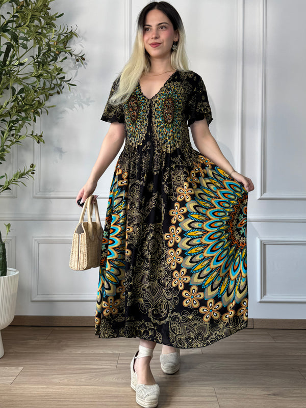 Rochie midi cu piept elasticizat
