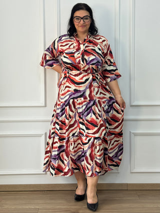 Rochie femeiască din viscoză cu model abstract