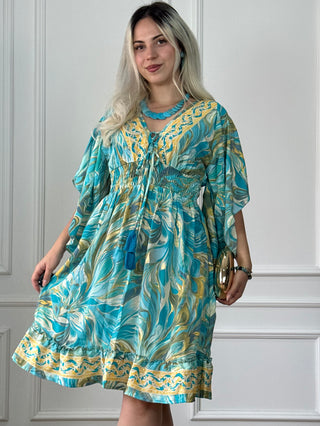 Rövid ruha fűzős mellrésszel