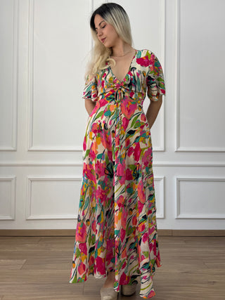 Maxi ruha szívalakú nyakkivágással