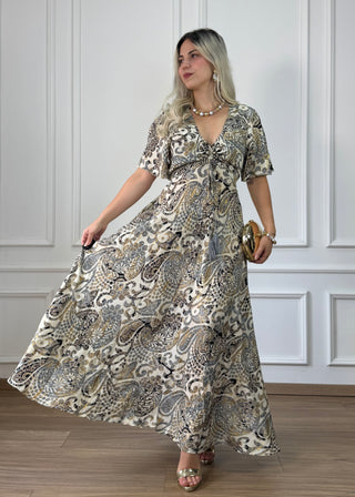 Maxi ruha szívalakú nyakkivágással