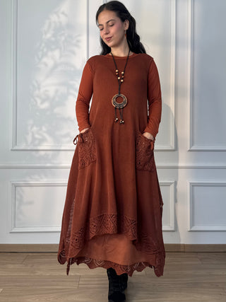 Rochie lungă cu două straturi