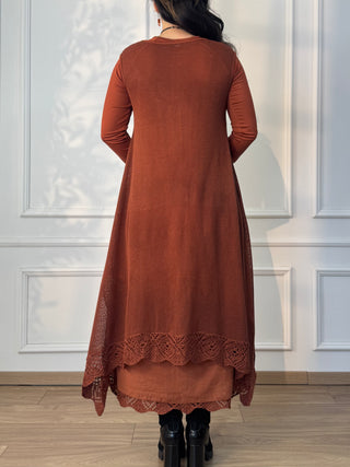 Rochie lungă cu două straturi