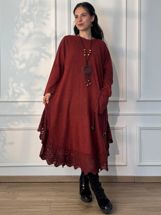 Rochie tricotată spălată cu piatră