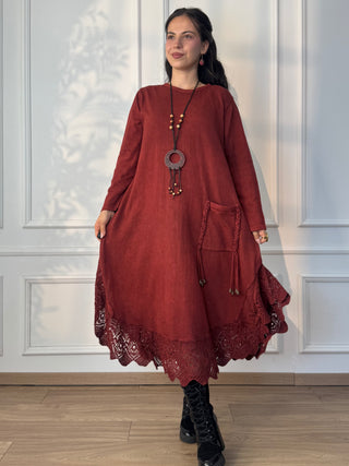 Rochie tricotată spălată cu piatră