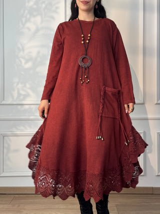 Rochie tricotată spălată cu piatră