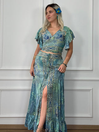 Felvágott hosszú szoknya