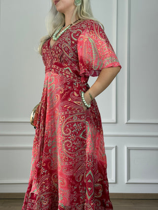 Átlapolt mellkasú midi ruha