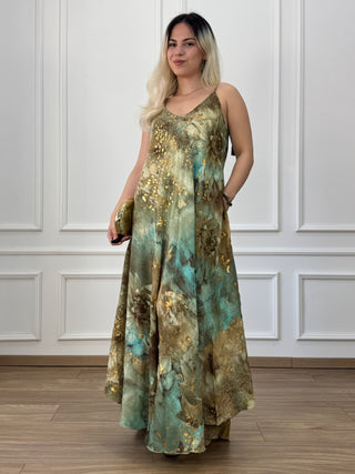 A-line pocket maxi dress