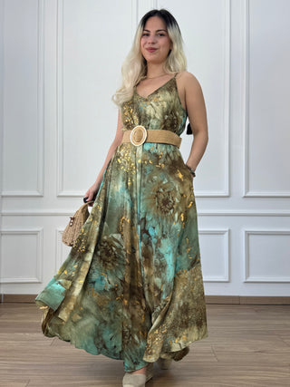 A-line pocket maxi dress