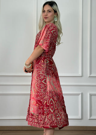 Átlapolt mellkasú midi ruha