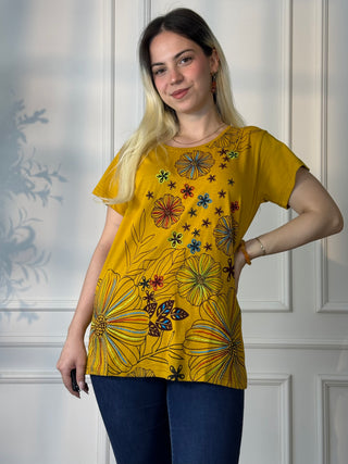 Mandala patterned top
