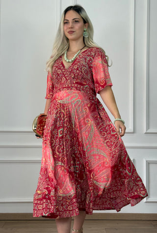 Átlapolt mellkasú midi ruha