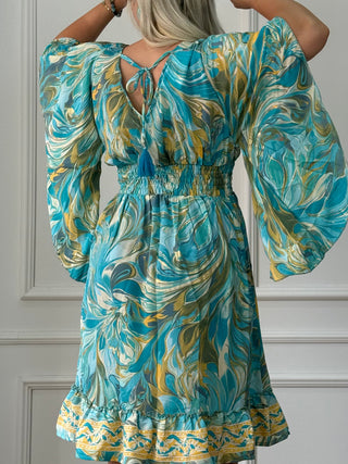 Rövid ruha fűzős mellrésszel