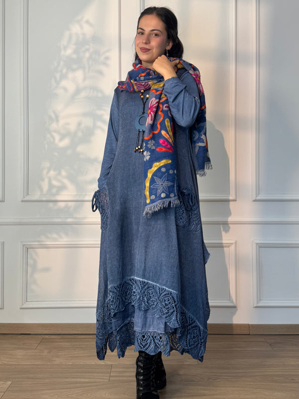 Double layered long dress