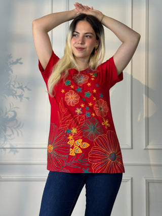 Mandala patterned top
